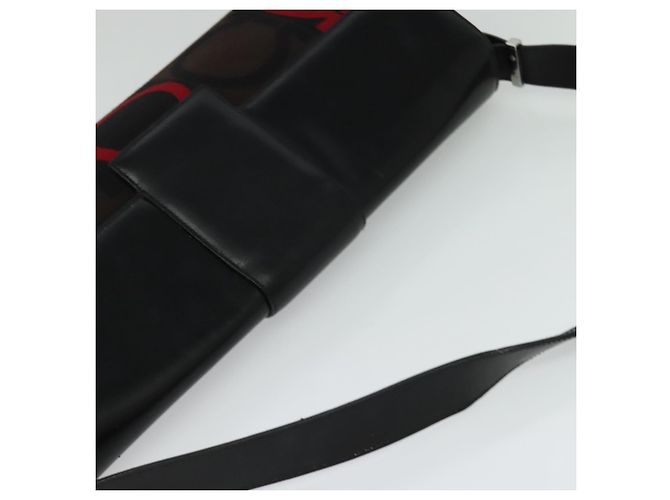 Borsa Gancini in tela e pelle nera argento di Salvatore Ferragamo Auth bs24330 Nero - vista 6