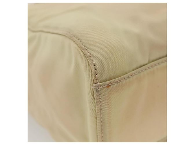 PRADA Borsa a Spalla con Catena in Nylon Beige Auth BD1635 - vista 15