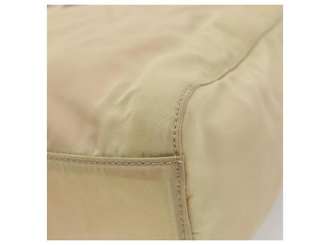PRADA Borsa a Spalla con Catena in Nylon Beige Auth BD1635 - vista 16