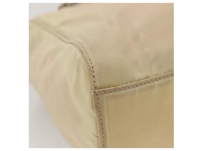 PRADA Borsa a Spalla con Catena in Nylon Beige Auth BD1635 - vista 17