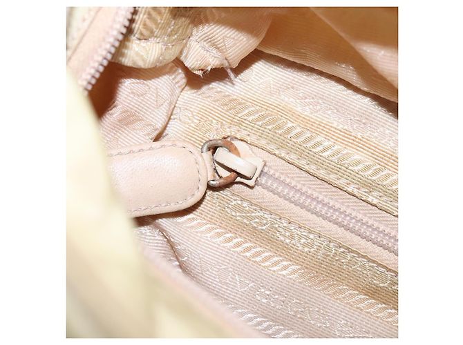 PRADA Borsa a Spalla con Catena in Nylon Beige Auth BD1635 - vista 22