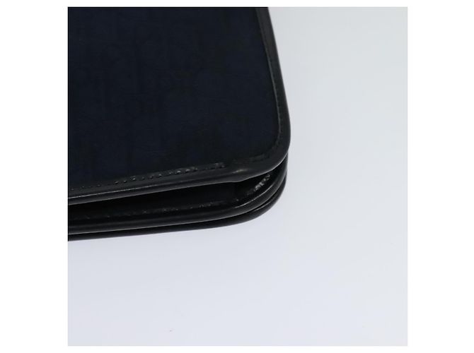 Borsa a spalla in tela Trotter Christian Dior blu navy oro Auth ep8528 D'oro - vista 16