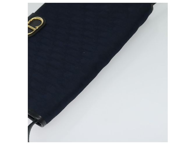 Borsa a spalla in tela Trotter Christian Dior blu navy oro Auth ep8528 D'oro - vista 6