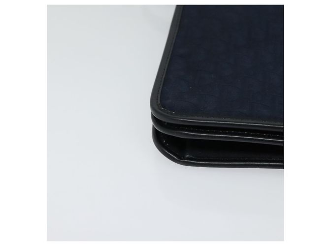Borsa a spalla in tela Trotter Christian Dior blu navy oro Auth ep8528 D'oro - vista 9