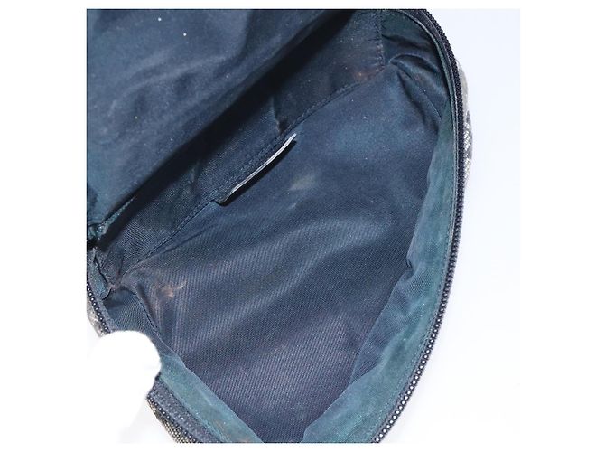 Pochete em lona Trotter Christian Dior azul marinho Auth MX016 - vista 11