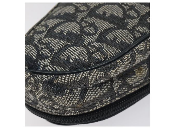 Pochete em lona Trotter Christian Dior azul marinho Auth MX016 - vista 16