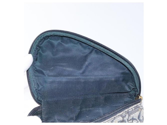 Pochete em lona Trotter Christian Dior azul marinho Auth MX016 - vista 18