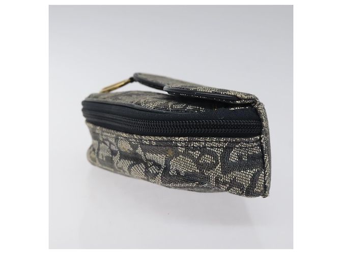 Pochete em lona Trotter Christian Dior azul marinho Auth MX016 - vista 3