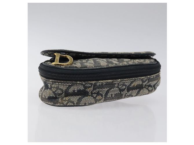 Pochete em lona Trotter Christian Dior azul marinho Auth MX016 - vista 6