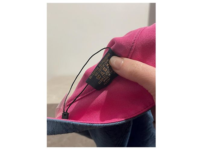 Bucket LOUIS VUITTON Cappelli T.International S Cotone Blu - vista 4