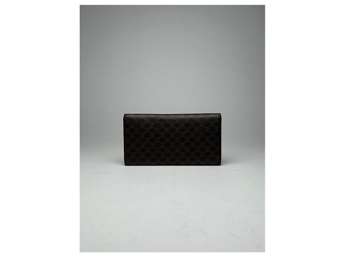 Céline Vintage Celine Triomphe Leather Monogram Wallet Brown - view 2