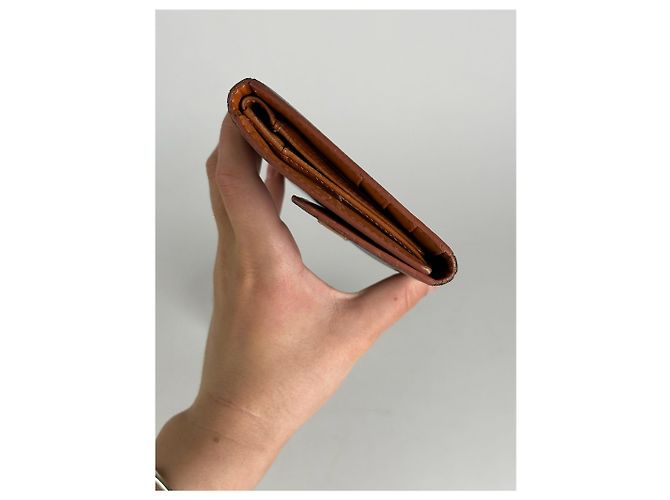 Céline Vintage Celine Triomphe Leather Monogram Wallet Brown - view 4