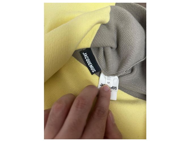 Jacquemus "Colza" Strick-T-Shirt Beige Grün Gelb - Ansicht 7