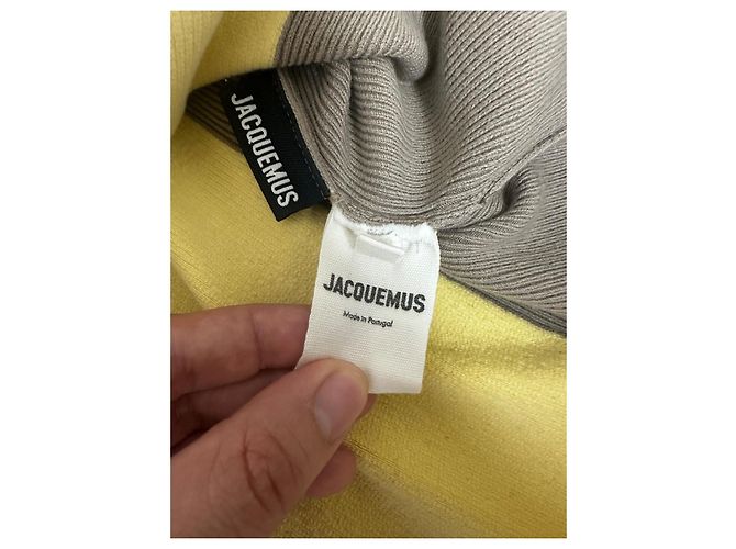 Jacquemus "Colza" Strick-T-Shirt Beige Grün Gelb - Ansicht 8