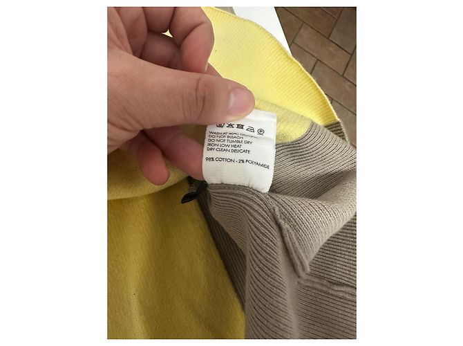 Jacquemus "Colza" Strick-T-Shirt Beige Grün Gelb - Ansicht 9