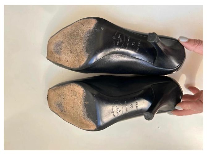 Schwarze offene Pumps von Prada - vue 7