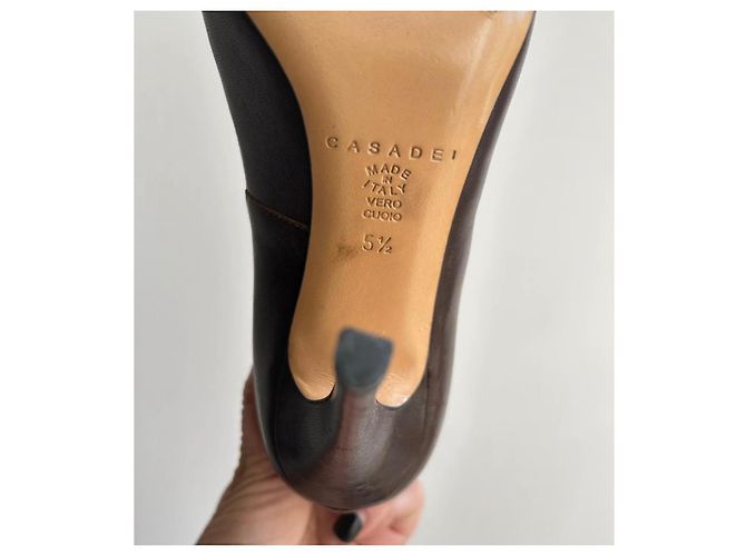 Décolleté aperti Casadei marroni Marrone - vista 5