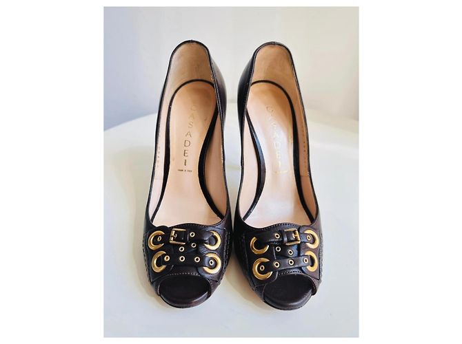 Décolleté aperti Casadei marroni Marrone - vista 7