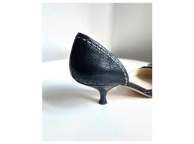 Prada schwarze Slipper mit Kittenheels Größe 36,5/37 - Ansicht 3