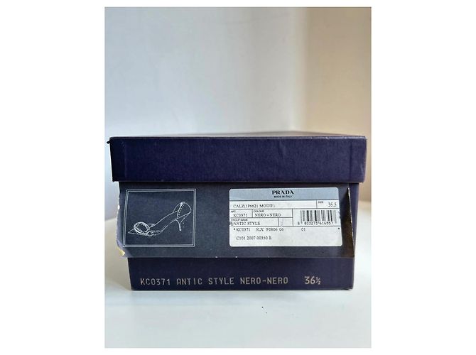 Prada schwarze Slipper mit Kittenheels Größe 36,5/37 - Ansicht 9
