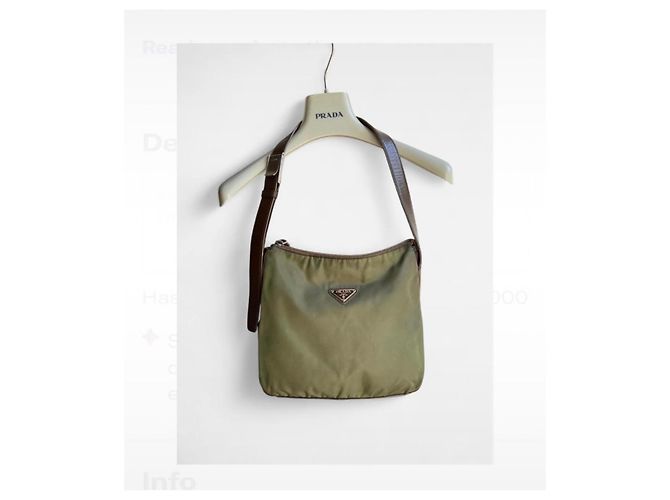 Prada Vintage Nylon Schultertasche - Grün - Ansicht 2