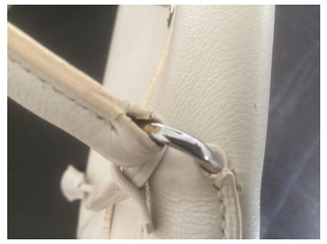 Hermès, borsa Kelly, retourne, 32 in pelle bianca Bianco - vista 3