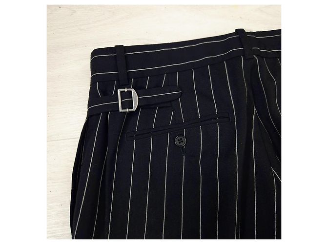 Tailleur pantalone Ralph Lauren gessato y2k Nero Viola scuro - vista 8