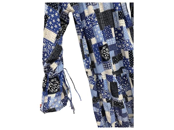 Vestido patchwork Amily By Malene Birger Azul Algodón - vista 4