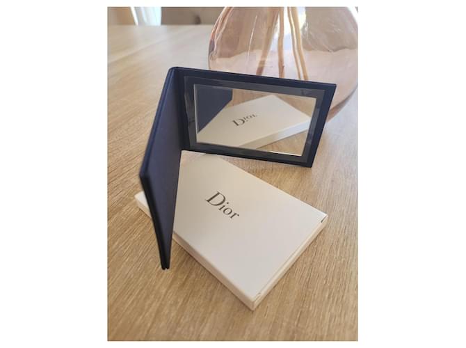 Specchio da borsa Dior Blu navy in cotone - vista 3
