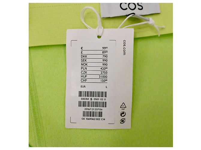 COS Tuba Midi-Kleid in neon limonengrün Größe L Gelb - Ansicht 6