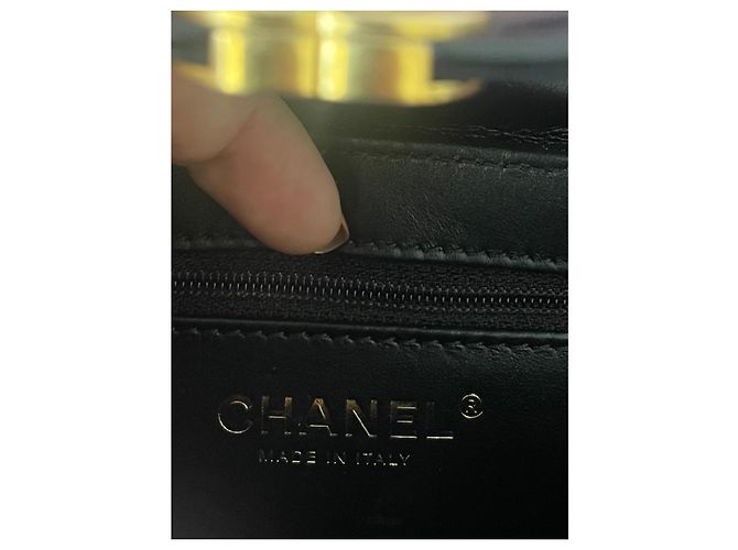 Timeless Chanel Borsa Nano Shopping Nera in Pelle Nero - vista 10