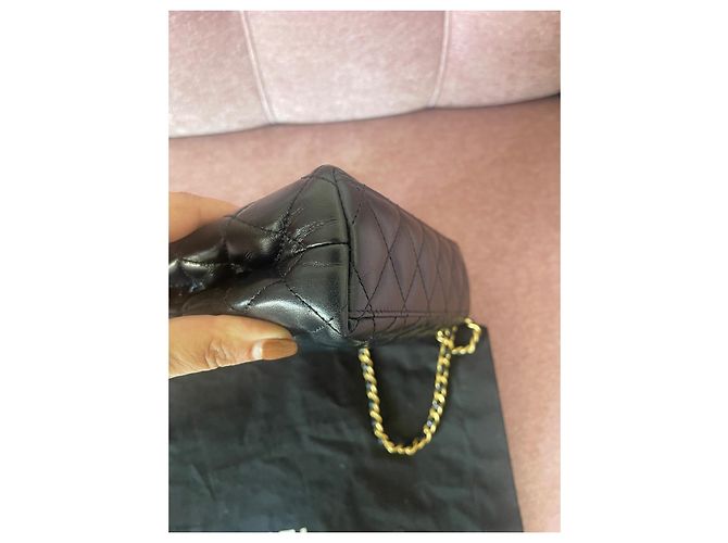 Timeless Chanel Borsa Nano Shopping Nera in Pelle Nero - vista 4