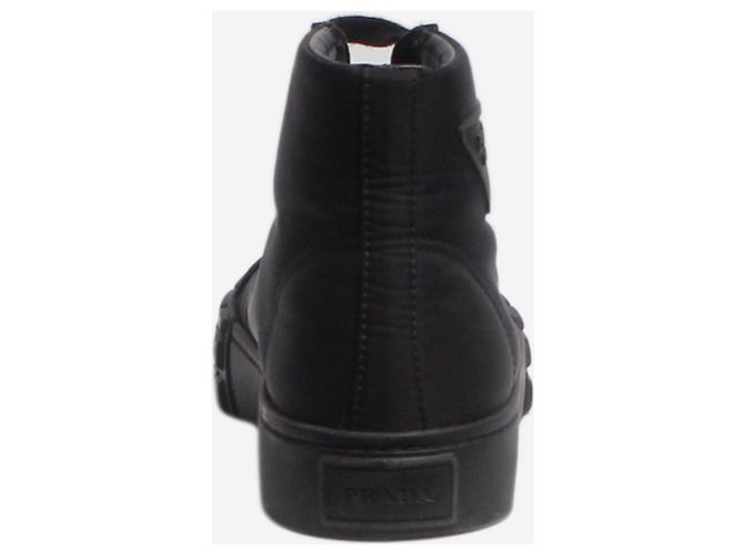 Prada Schwarze Cassetta High-Top-Sneaker - Größe EU 39 - Ansicht 3