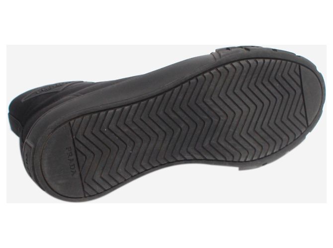 Prada Schwarze Cassetta High-Top-Sneaker - Größe EU 39 - Ansicht 7