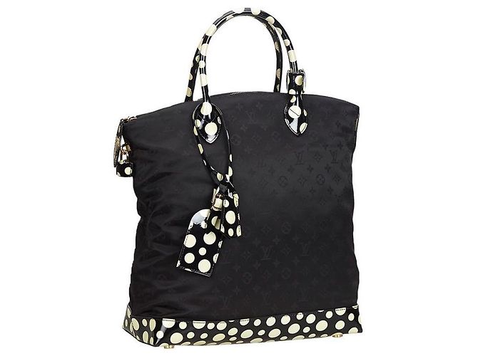 Louis Vuitton x Yayoi Kusama Lockit Vertical MM Nero - vista 5