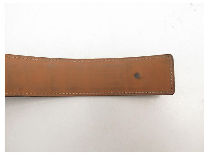Hermès CINTURA VINTAGE HERMES IN PELLE DI COCODRILLO ALLIGATOR T85 32 MM Nero - vista 8