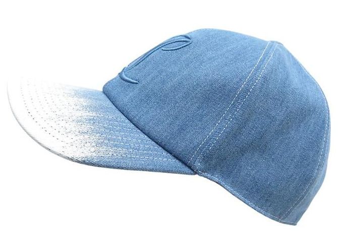 NEUF CASQUETTE CHRISTIAN LOUBOUTIN BASEBALL MOONCREST 6607 DENIM BLEU CAP - vue 2