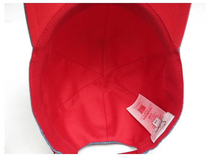 NEUF CASQUETTE CHRISTIAN LOUBOUTIN BASEBALL MOONCREST 6607 DENIM BLEU CAP - vue 5