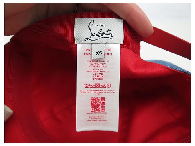 NEUF CASQUETTE CHRISTIAN LOUBOUTIN BASEBALL MOONCREST 6607 DENIM BLEU CAP - vue 6