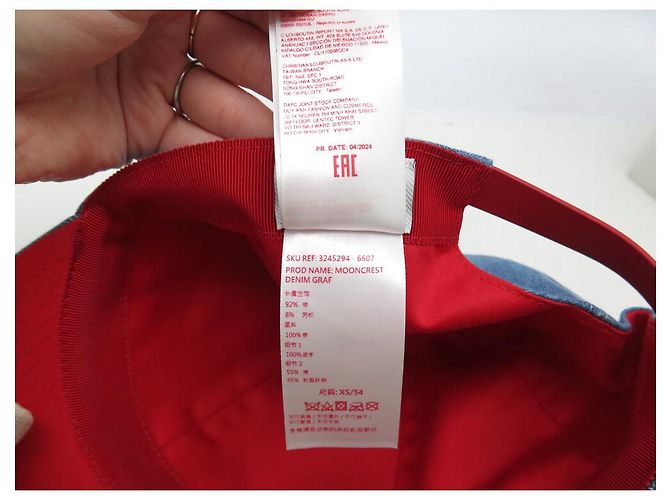 NEUF CASQUETTE CHRISTIAN LOUBOUTIN BASEBALL MOONCREST 6607 DENIM BLEU CAP - vue 9