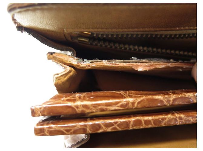 Hermès VINTAGE HERMES PULLMAN 26 BRAUNES KROKODILLEDER HANDTASCHE - Ansicht 15