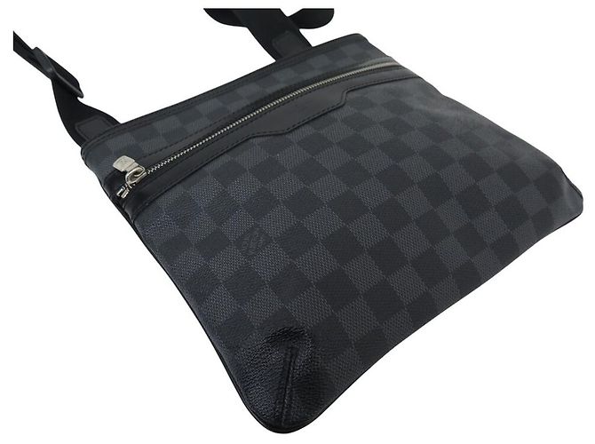 NUOVA BORSA LOUIS VUITTON THOMAS CANVAS A RIGHE GRAFITE N58028 Grigio antracite - vista 3