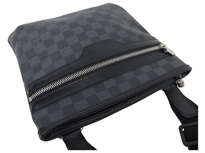 NUOVA BORSA LOUIS VUITTON THOMAS CANVAS A RIGHE GRAFITE N58028 Grigio antracite - vista 4
