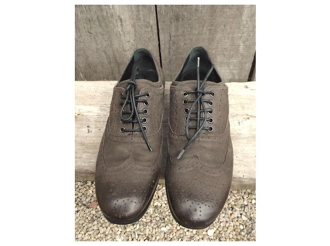 Richelieu Prada en cuir marron - vue 5