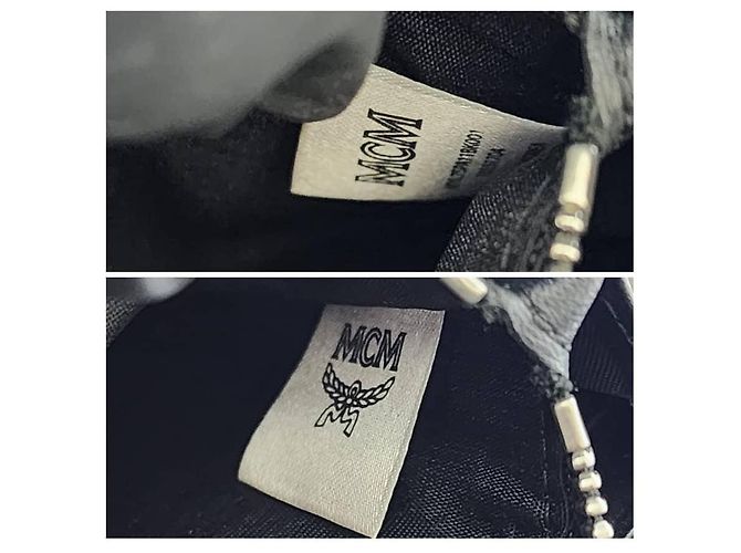 MCM Visetos Große Patricia Geldbörse Mit Kette Schwarz/Grau - Ansicht 6