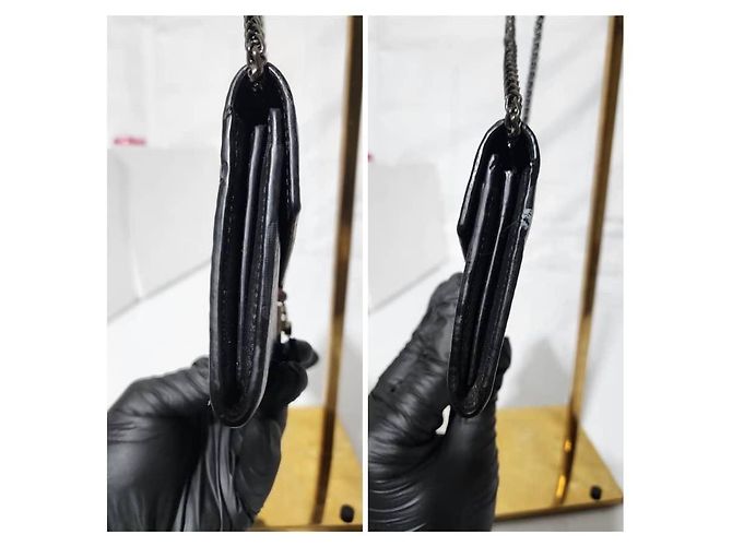 MCM Visetos Große Patricia Geldbörse Mit Kette Schwarz/Grau - Ansicht 9
