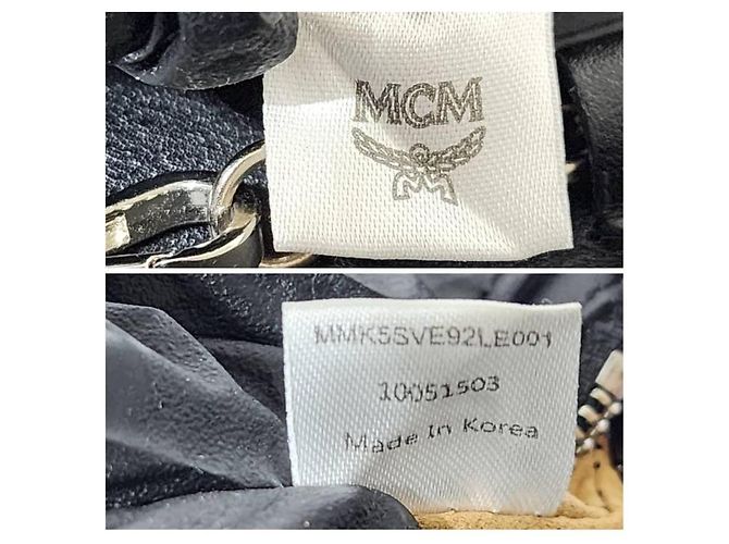 Borsa a tracolla MCM Visetos Small Millie Nera/Grigia Nero Grigio - vista 11