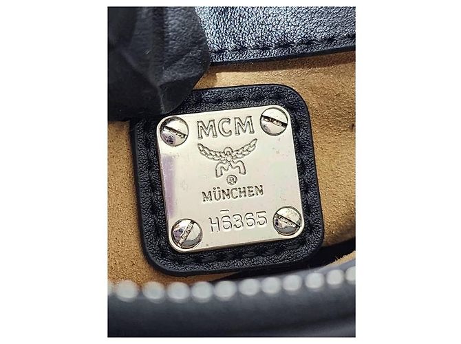 Borsa a tracolla MCM Visetos Small Millie Nera/Grigia Nero Grigio - vista 5