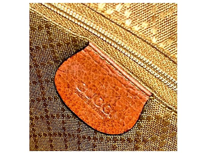 Sac à épaule en cuir de veau Gucci vintage authentique Marron - vue 11