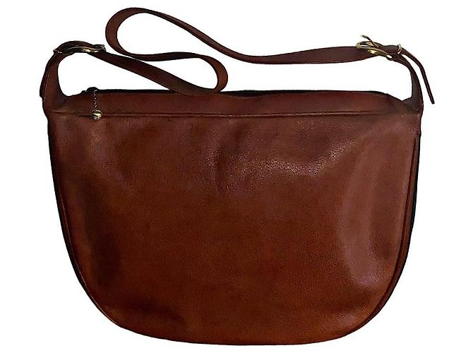 Sac à épaule en cuir de veau Gucci vintage authentique Marron - vue 4